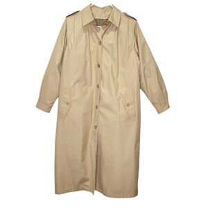 London Fog Maincoats Fleece Trench Rain Coat Vintage